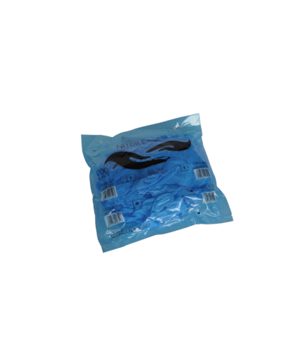 Gant Nitrile bleu non poudré en sachet